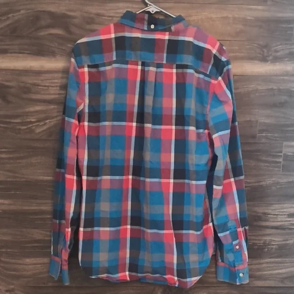 Levi’s Men’s Plaid Button Down Shirt | Multi-Color Blue Red Grey | Size M - Picture 8 of 11